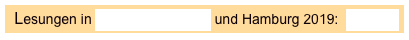 Lesungen in Bad Grund (Harz) und Hamburg 2019: FOTOS
Siehe hier.